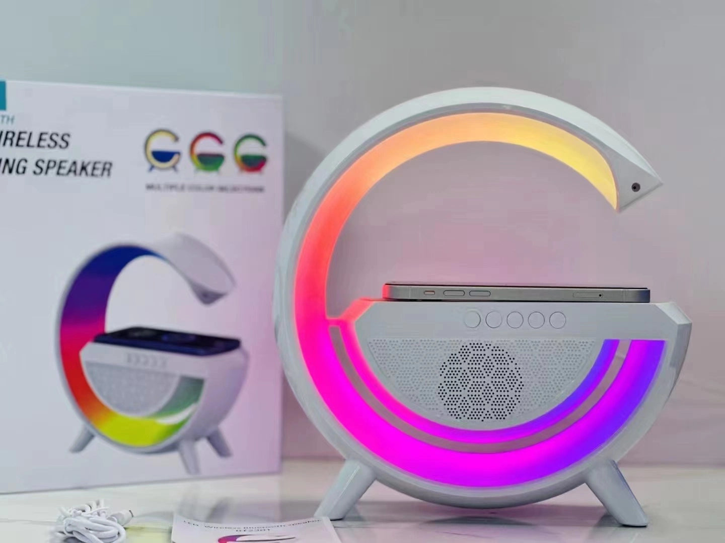 Led Wireless Charger Speaker.