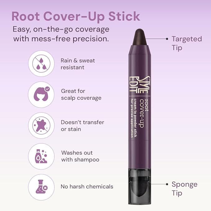 Style Edit Root Cover Up Stick – Instant Black Root Concealer