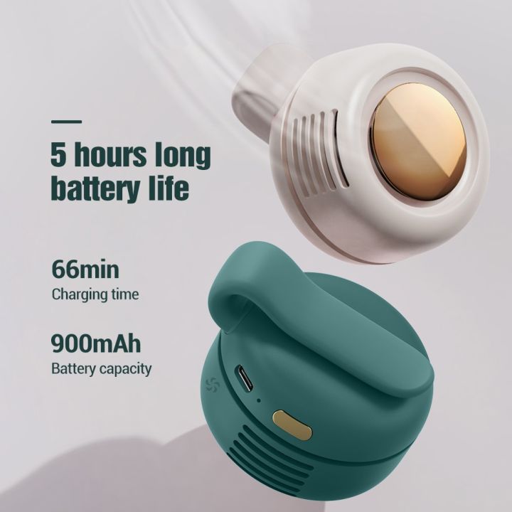 Mini Clip-On Portable Fan Portable Bladeless  – USB Rechargeable, 900mAh Battery