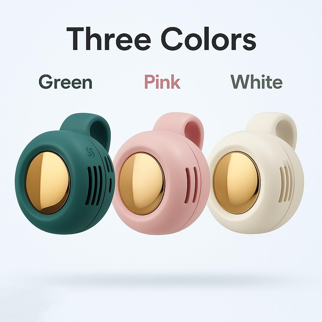 Mini Clip-On Portable Fan Portable Bladeless  – USB Rechargeable, 900mAh Battery