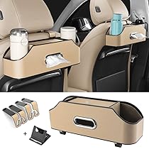 Genuine Leather Car Tissue Box – Elegant Hanging Organizer for Stylish Interiors