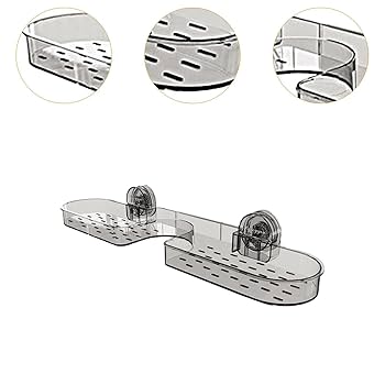 Wall-Mounted Bathroom Storage Rack – No Drill, Drainable & Removable