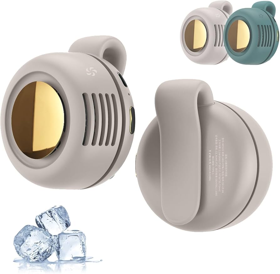 Mini Clip-On Portable Fan Portable Bladeless  – USB Rechargeable, 900mAh Battery