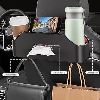 Genuine Leather Car Tissue Box – Elegant Hanging Organizer for Stylish Interiors