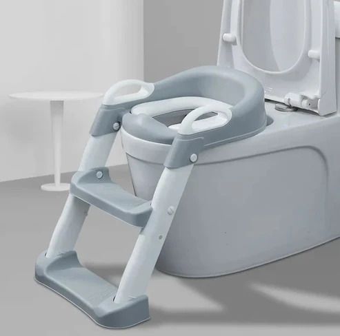 Foldable Toilet Ladder with Soft Seat