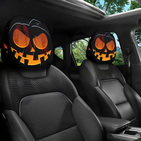 Car Headrest Covers 2PCS – Cute Cartoon Design, Universal Interior Accessory