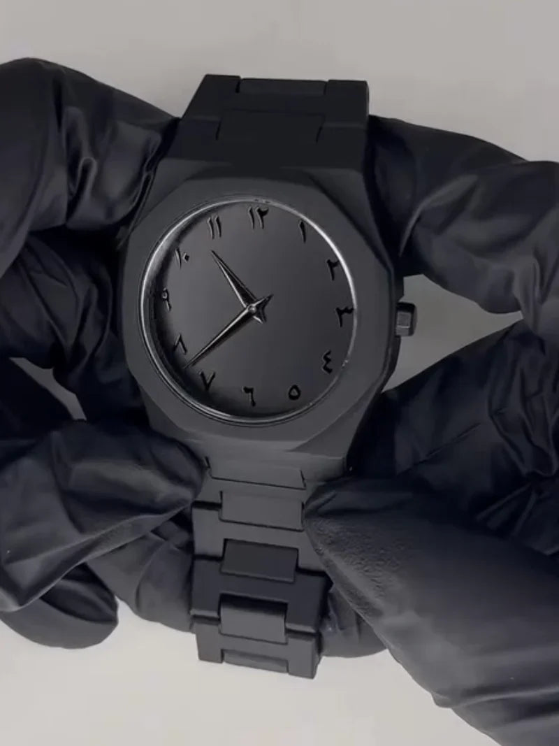 Arabic Aura Smart Watch – Elegant Arabic Dial & Steel Strap
