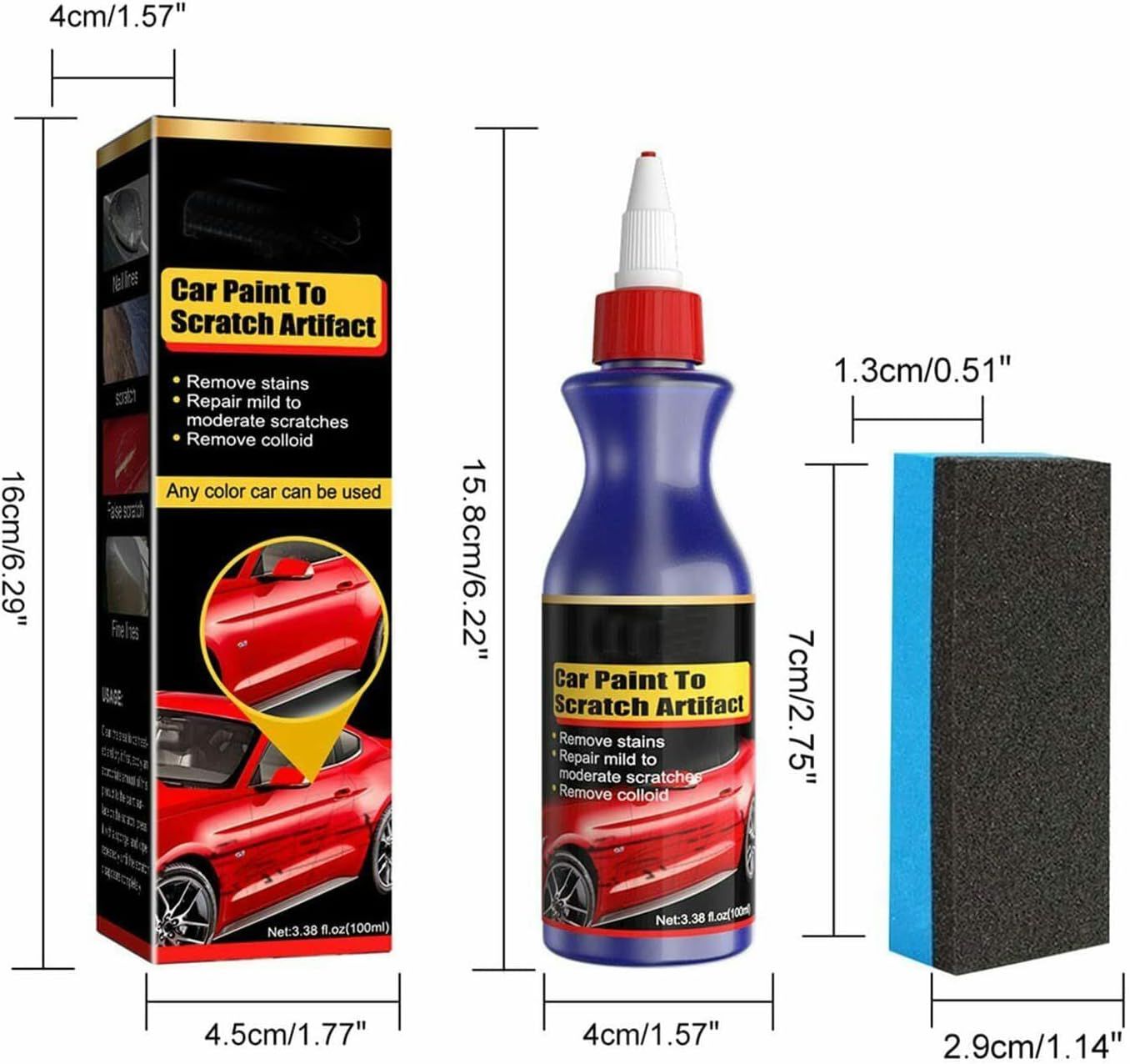 Car Scratch Remover Kit – Paint Repair & Shine Restorer