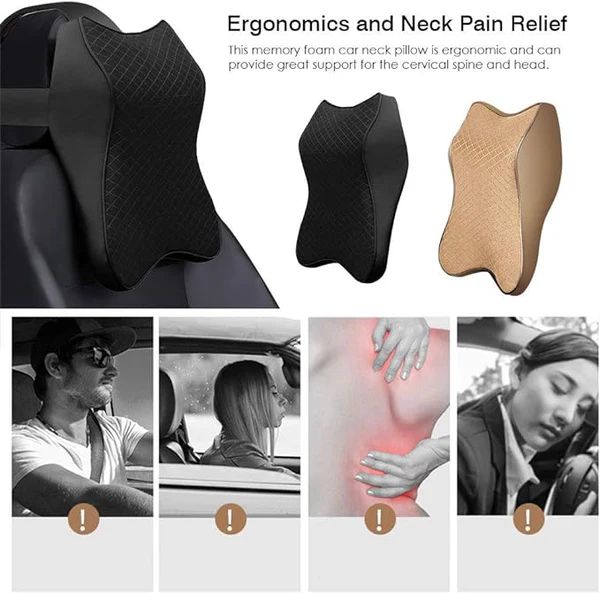 Ergonomic Car Seat Headrest Pillow – Neck & Spine Support