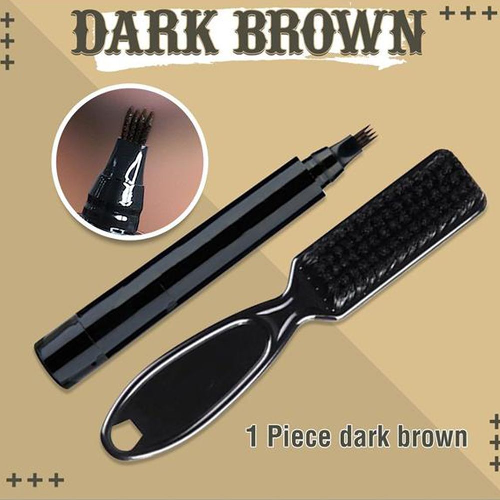 Beard & Hair Filler Pen – Waterproof Pencil with Brush for Men & Women | Define, Shape & Fill Beard, Hairline & Brows Instantly