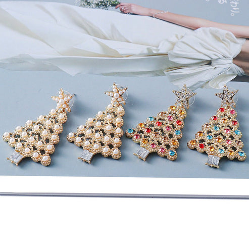 Luxury Gold Crystal & Pearl Jewelry for Women – Electroplated Zinc Alloy