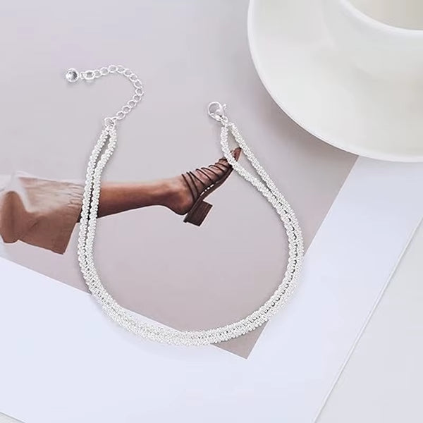 "Dainty Drip Foot Anklet – Elegant Gold-Plated Chain Jewelry for Women | Minimalist Ankle Bracelet for Everyday & Party Wear"