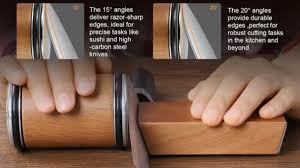 Rolling Knife Sharpener – 15° Wooden & Steel Kitchen Blade Too