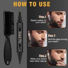 Beard & Hair Filler Pen – Waterproof Pencil with Brush for Men & Women | Define, Shape & Fill Beard, Hairline & Brows Instantly