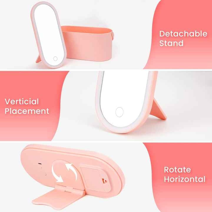 Travel Makeup Case Bag with LED Lighted Mirror