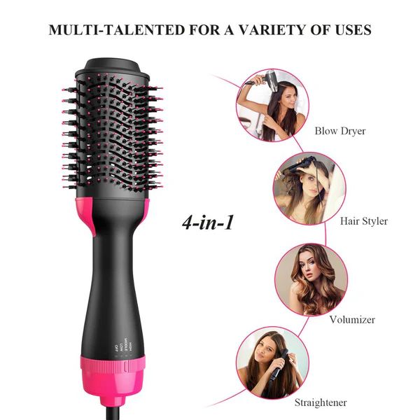 One Step Hair Dryer Brush – 4-in-1 Hot Air Styler for Smooth & Voluminous Hair