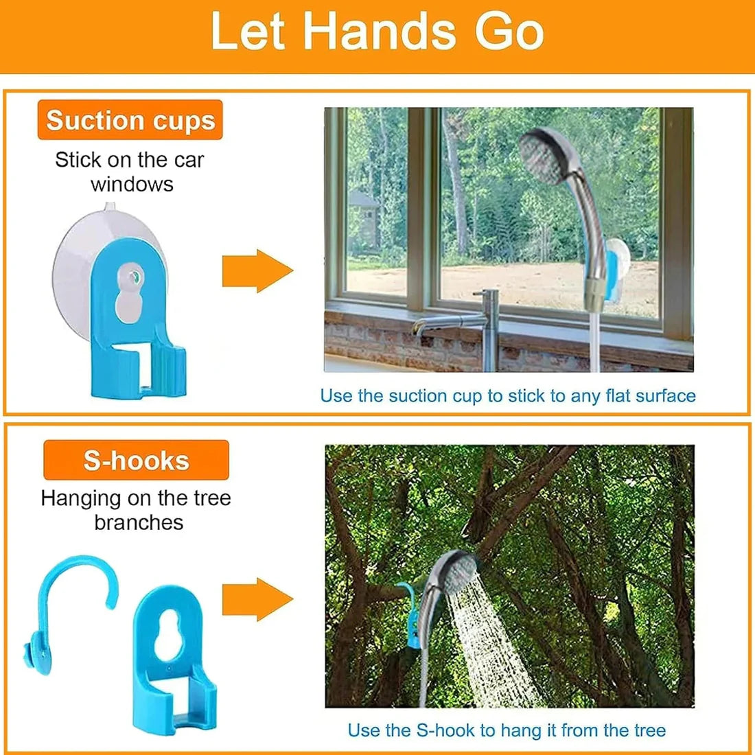 Rechargeable Portable Shower for Camping, Hiking & Beach Trips