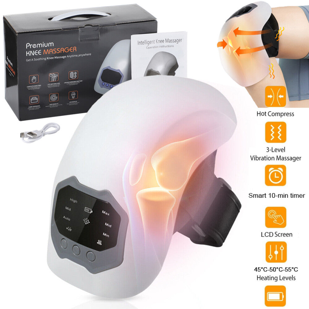 Portable Electric Knee Massager – Heat, Vibration & Red Light Therapy