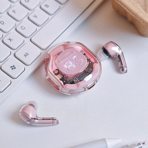 T8 Crystal Wireless Earphones - Transparent  Air 39