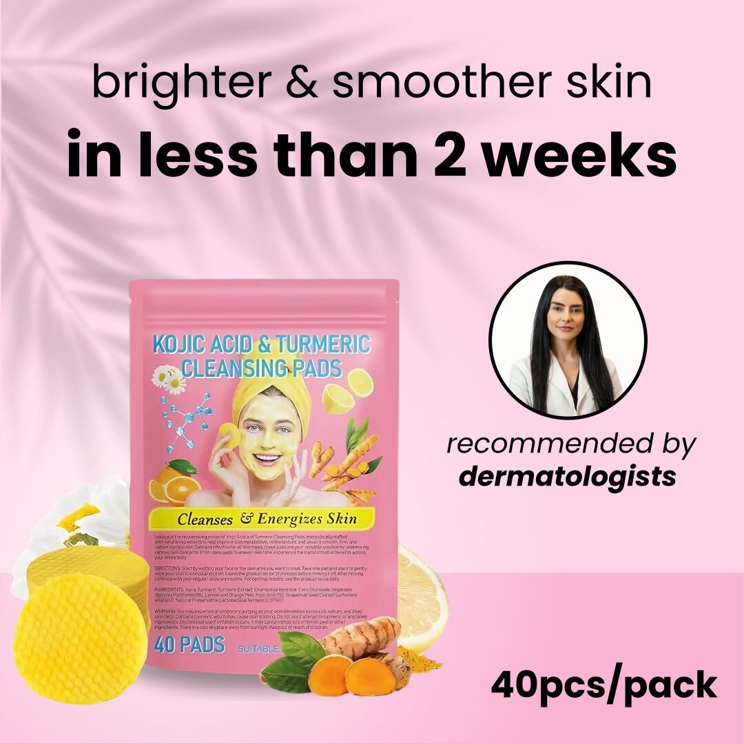 Turmeric & Kojic Acid Pads for Dark Spots – Brighten & Even Skin Tone"